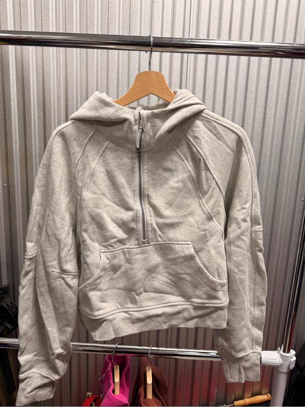 Lululemon Scuba Oversized 1/2 Zip Hoodie - Heathered Core Ultra Light Grey